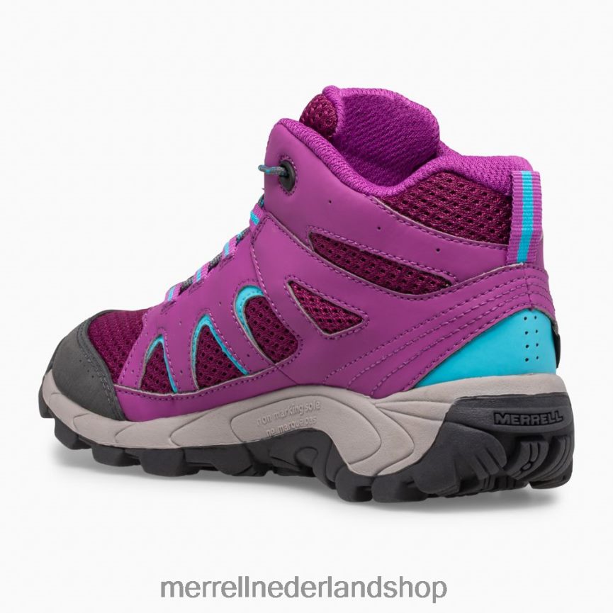 Merrell kinderen 4FFP6T1447 Oakcreek waterdichte halfhoge veterlaars (mk164769) schoenen paloma/bes