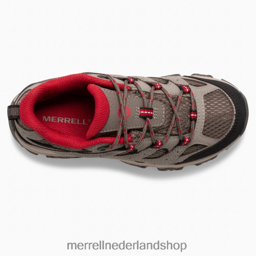 Merrell kinderen 4FFP6T1478 moab 3 lage veter waterdichte sneaker (mk265705) schoenen rotsblok rood