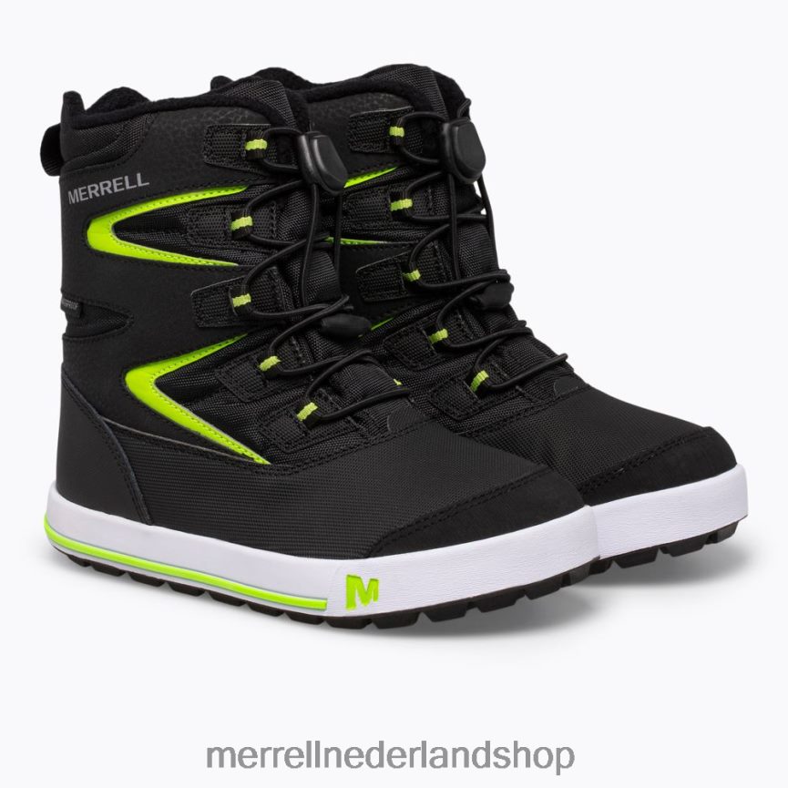 Merrell kinderen 4FFP6T1480 sneeuwbank 3.0 laars (mk265035k) schoenen zwart/grijs/groen
