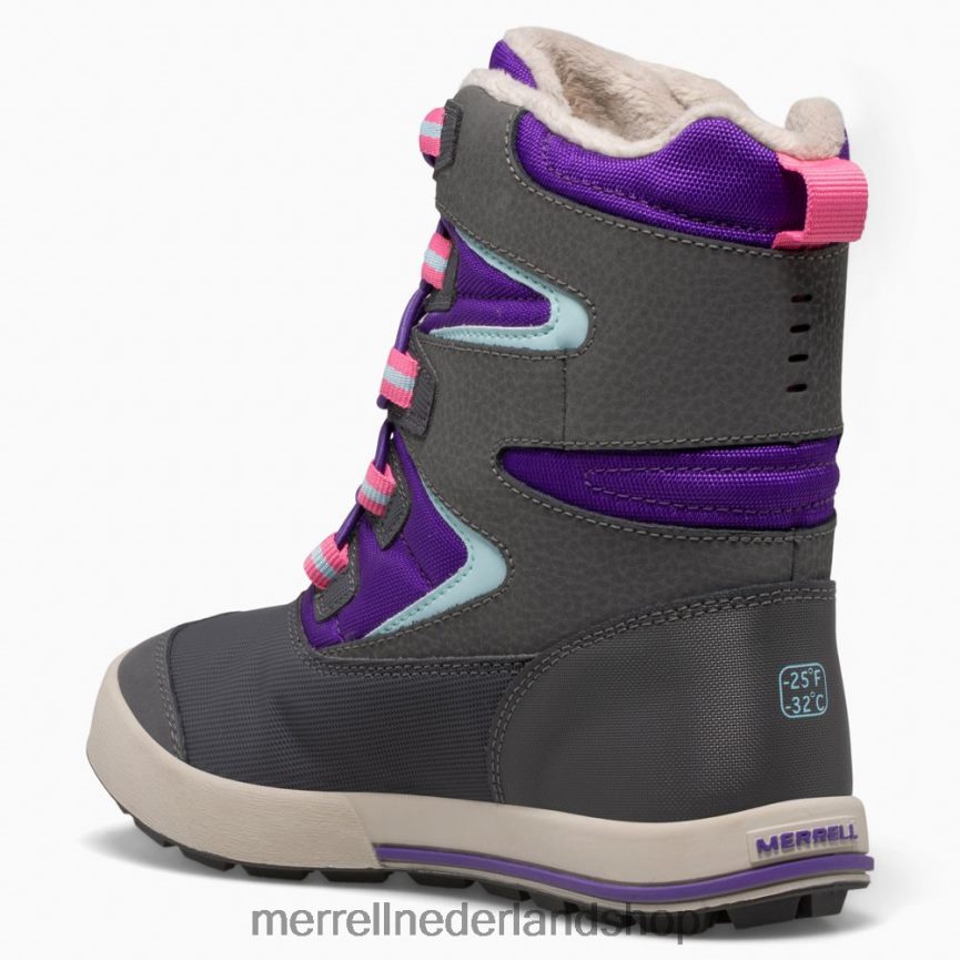 Merrell kinderen 4FFP6T1484 sneeuwbank 3.0 laars (mk166223k) schoenen ultra violet/grijs