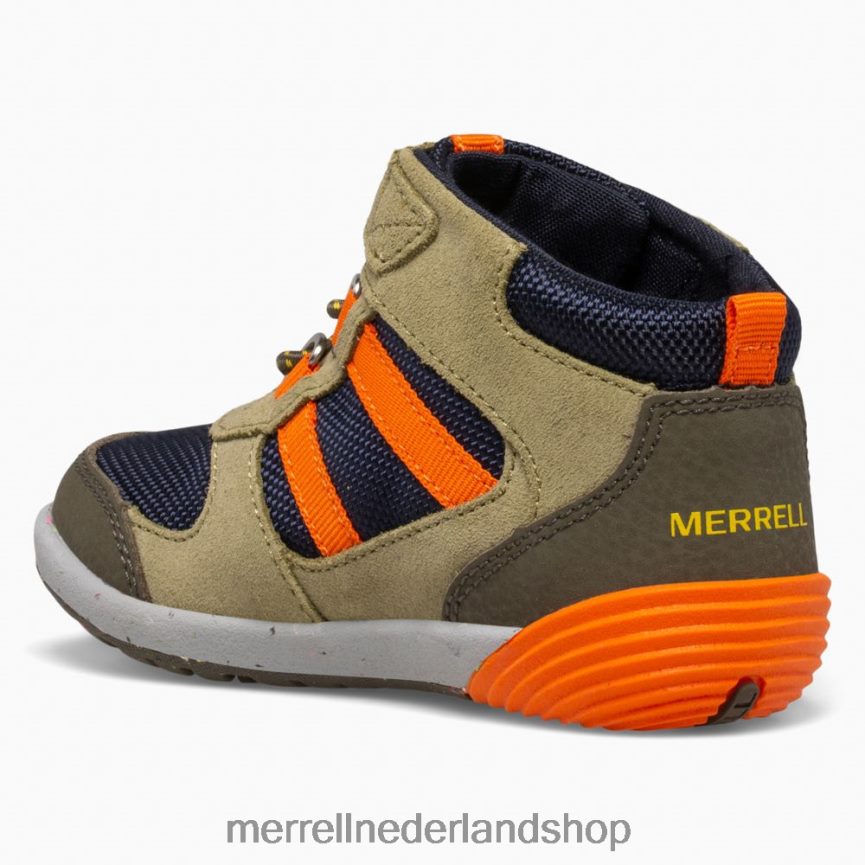 Merrell kinderen 4FFP6T1457 kale trappen nok jr wandelaar (ml266269) schoenen olijf/marine/oranje