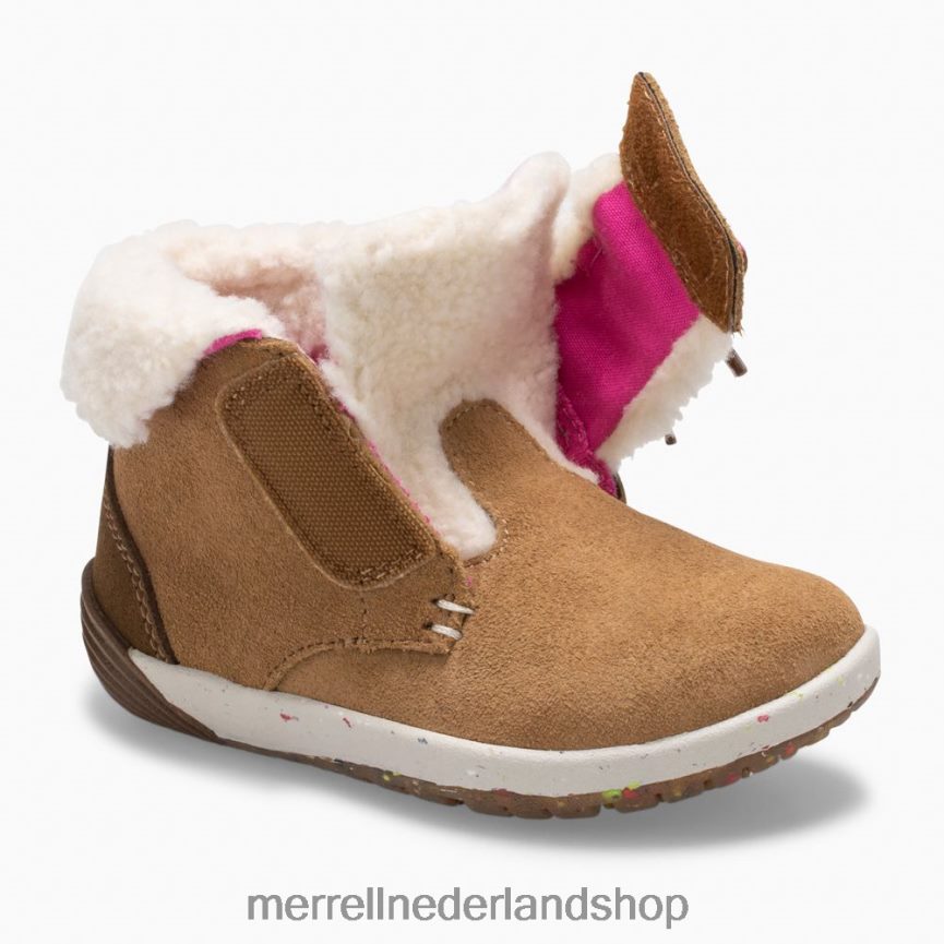 Merrell kinderen 4FFP6T1468 kale trappen cacao jr. laars (ml163228) schoenen kastanje suède