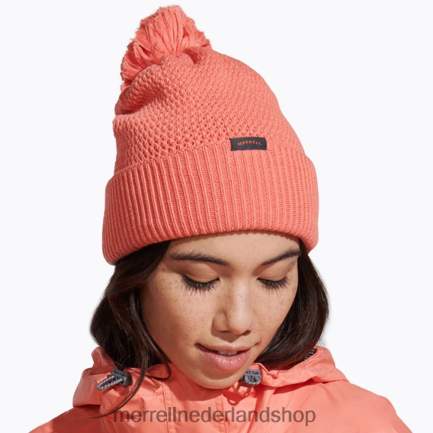 Merrell uniseks 4FFP6T374 Wafelbeanie met bolletjes (jaf26648-627) accessoires as roos