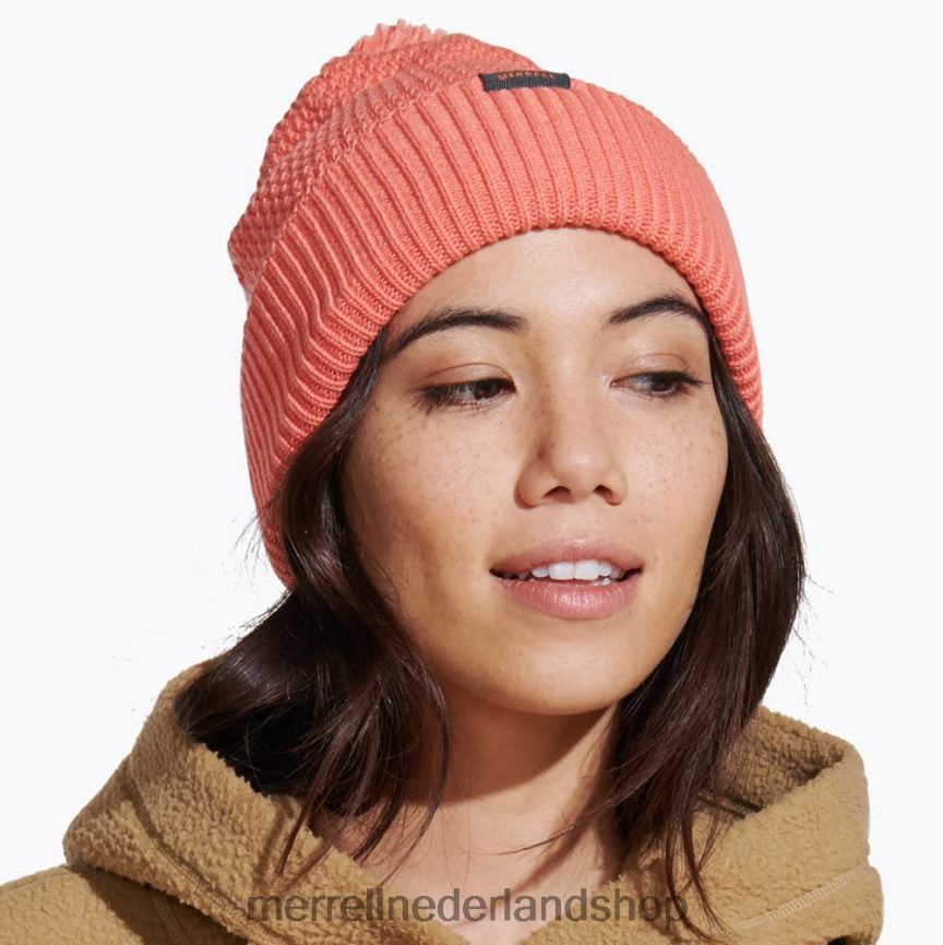 Merrell uniseks 4FFP6T374 Wafelbeanie met bolletjes (jaf26648-627) accessoires as roos