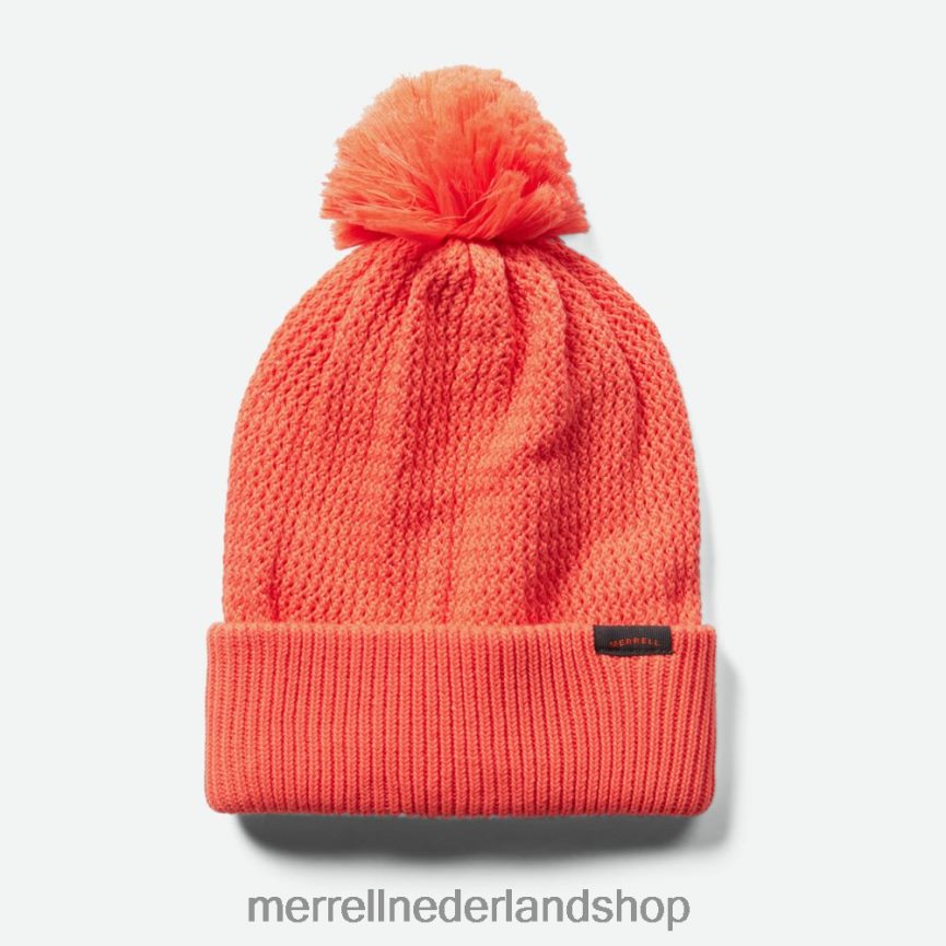 Merrell uniseks 4FFP6T375 Wafelbeanie met bolletjes (jaf26648-628) accessoires perzik echo
