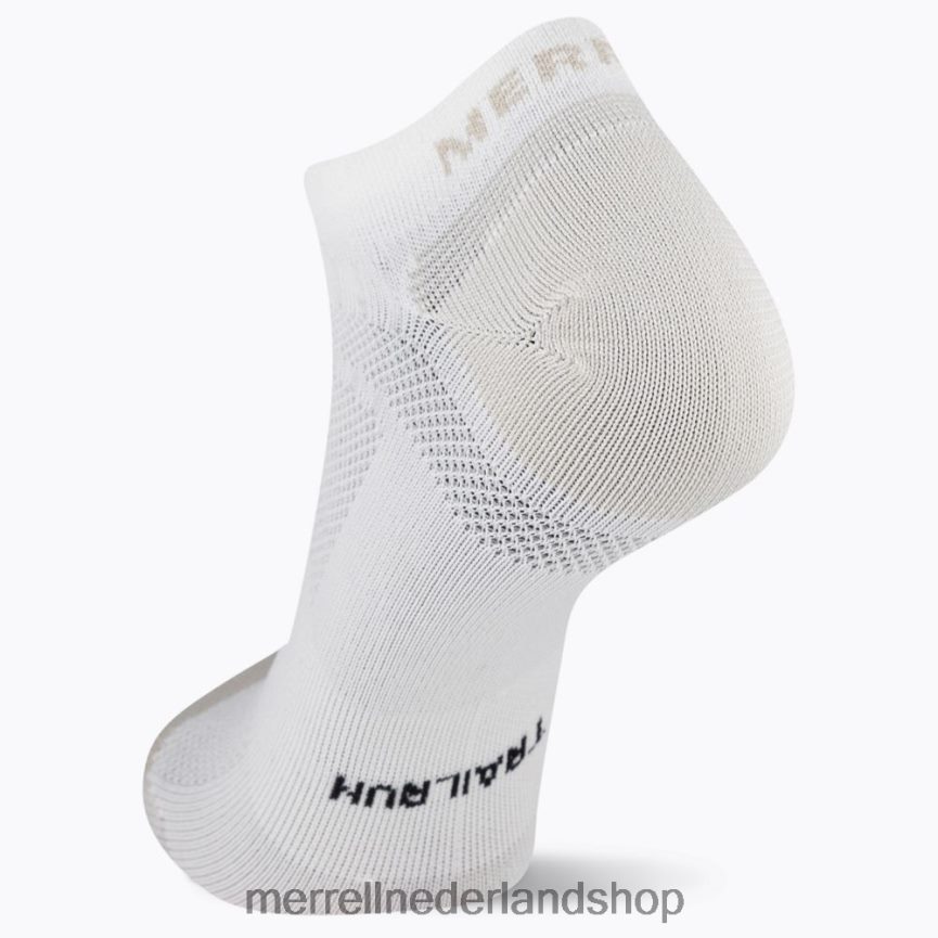 Merrell uniseks 4FFP6T220 trail runner lichtgewicht no-show sok (jss27017-100) accessoires wit