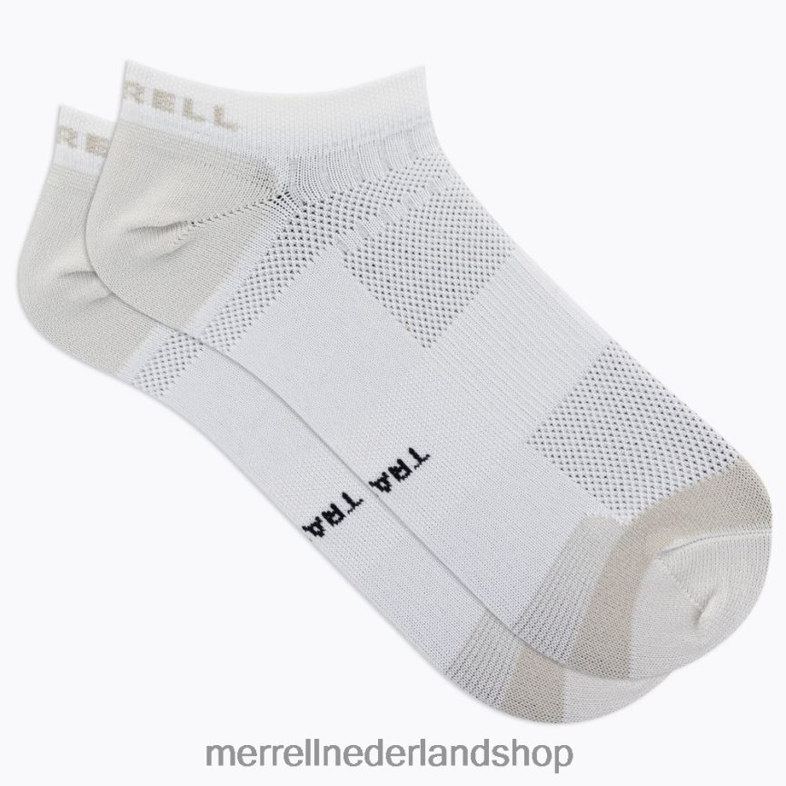 Merrell uniseks 4FFP6T220 trail runner lichtgewicht no-show sok (jss27017-100) accessoires wit