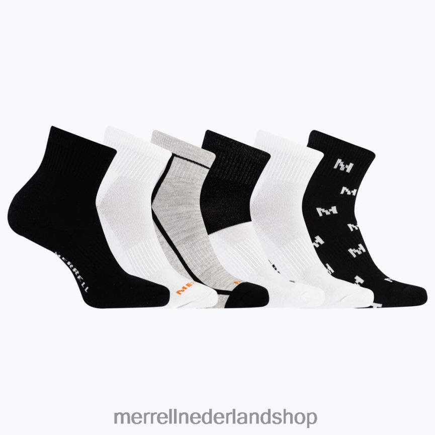 Merrell uniseks 4FFP6T221 kussen kwart 6 pack (jss27019-001) accessoires zwart assortiment