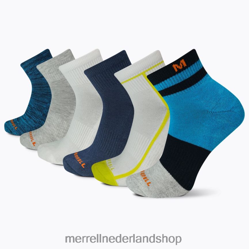 Merrell uniseks 4FFP6T222 kussen kwart 6 pack (jss27019-431) accessoires blauw assorti
