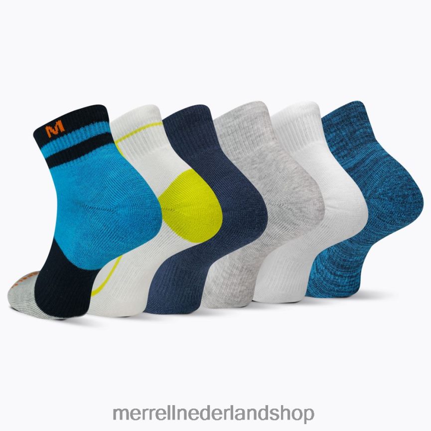 Merrell uniseks 4FFP6T222 kussen kwart 6 pack (jss27019-431) accessoires blauw assorti