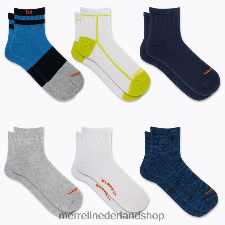 Merrell uniseks 4FFP6T222 kussen kwart 6 pack (jss27019-431) accessoires blauw assorti
