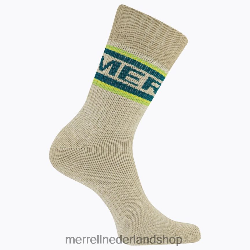 Merrell uniseks 4FFP6T232 geborstelde ronde sok (jsf26904-300) accessoires groente