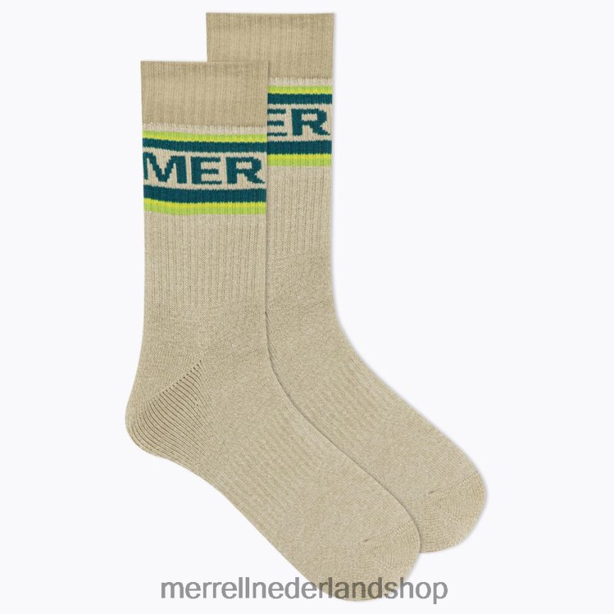 Merrell uniseks 4FFP6T232 geborstelde ronde sok (jsf26904-300) accessoires groente