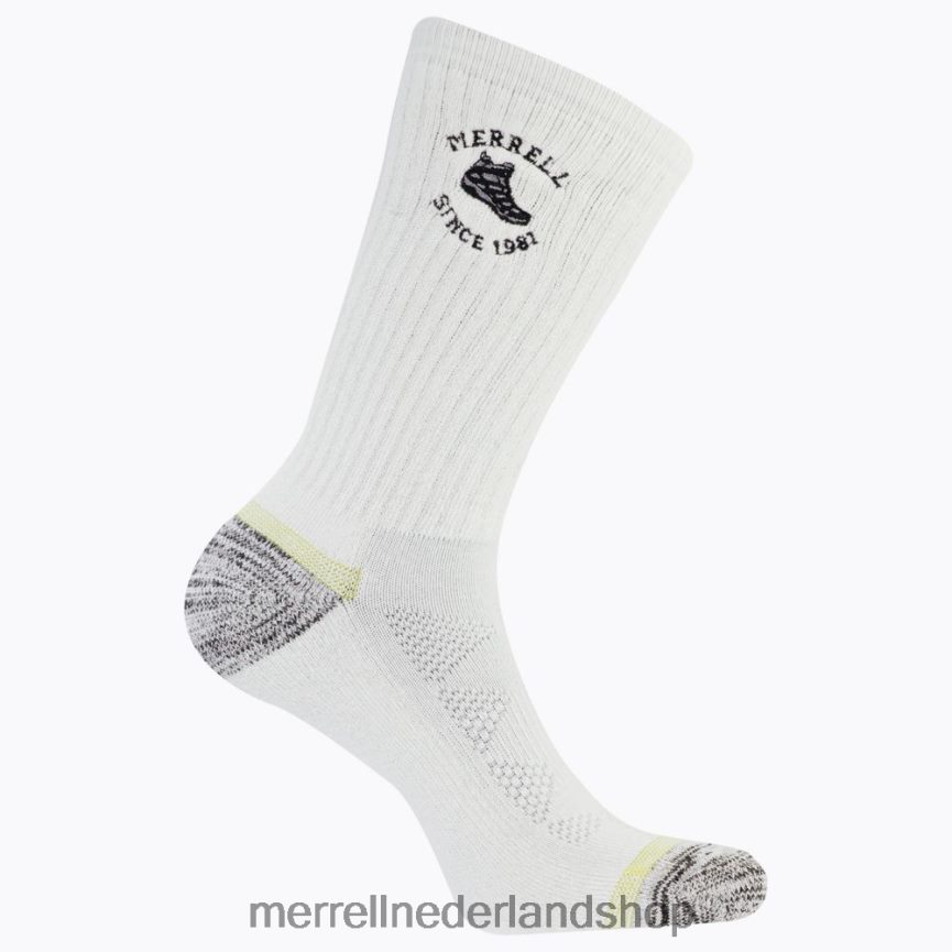 Merrell uniseks 4FFP6T297 moab wandelsok met crew (jsf26892-100) accessoires wit