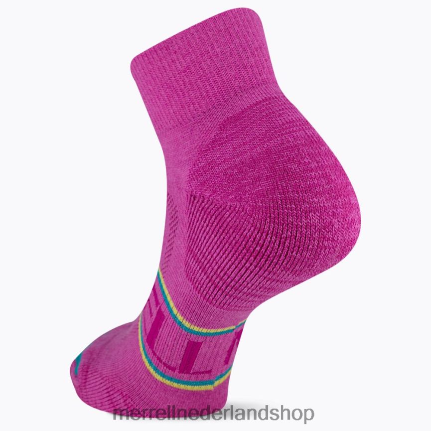 Merrell uniseks 4FFP6T299 gezoneerde kwart wandelsok (jss27012-652) accessoires roze multi