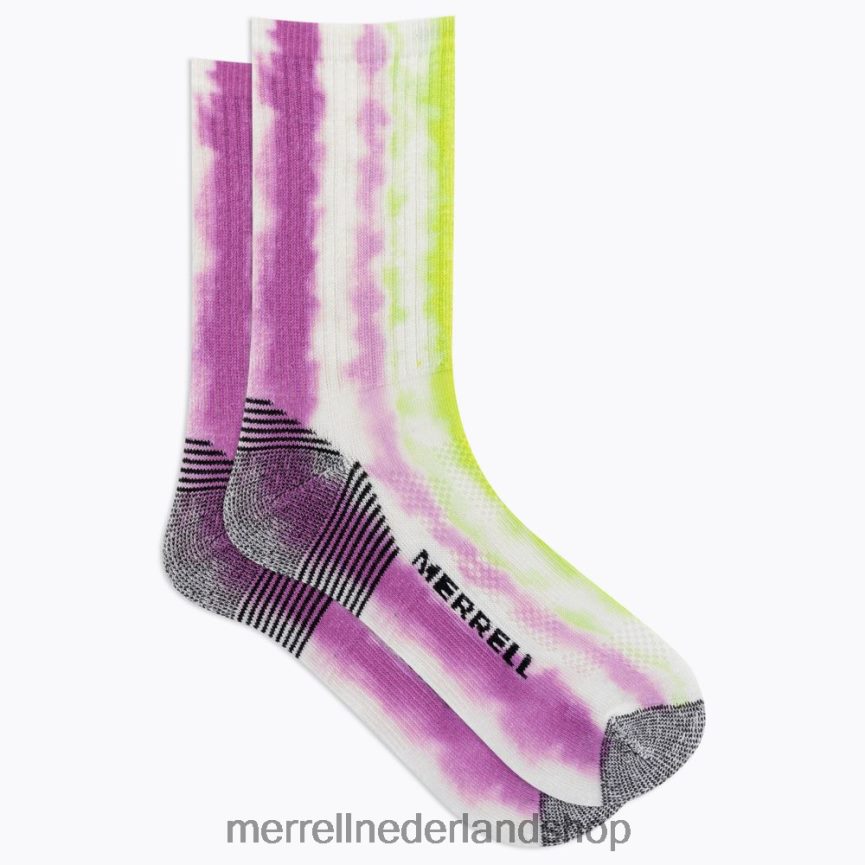Merrell uniseks 4FFP6T304 moab 360 print geschilderde strepen crew sok (jss27003-652) accessoires roze multi