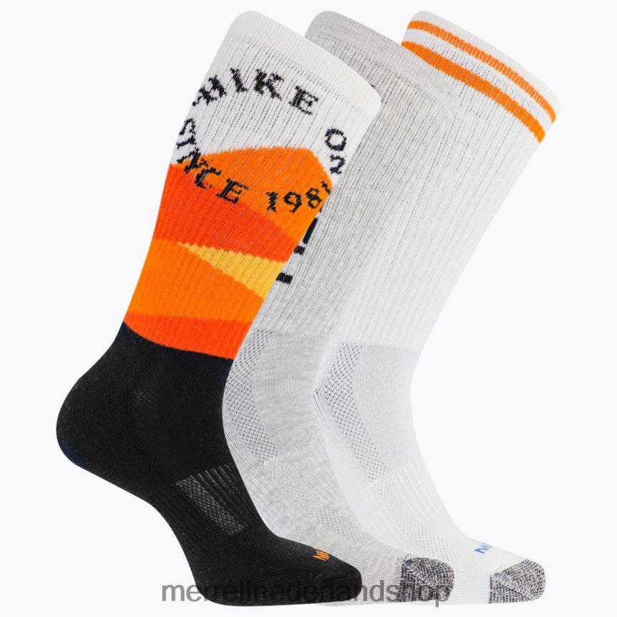 Merrell uniseks 4FFP6T310 gerecyclede crew sokken 3-pack (jsf26906-001) accessoires zwart assortiment