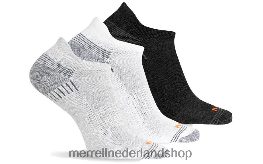 Merrell uniseks 4FFP6T361 gerecyclede laag uitgesneden sokken 3 stuks (jsf24606-041) accessoires grijs gemêleerd assorti