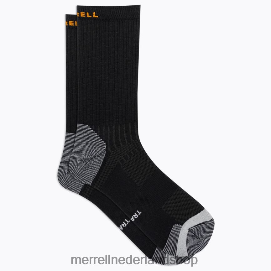 Merrell uniseks 4FFP6T469 trail runner lichte sok met ronde hals (jss27021-010) accessoires zwart