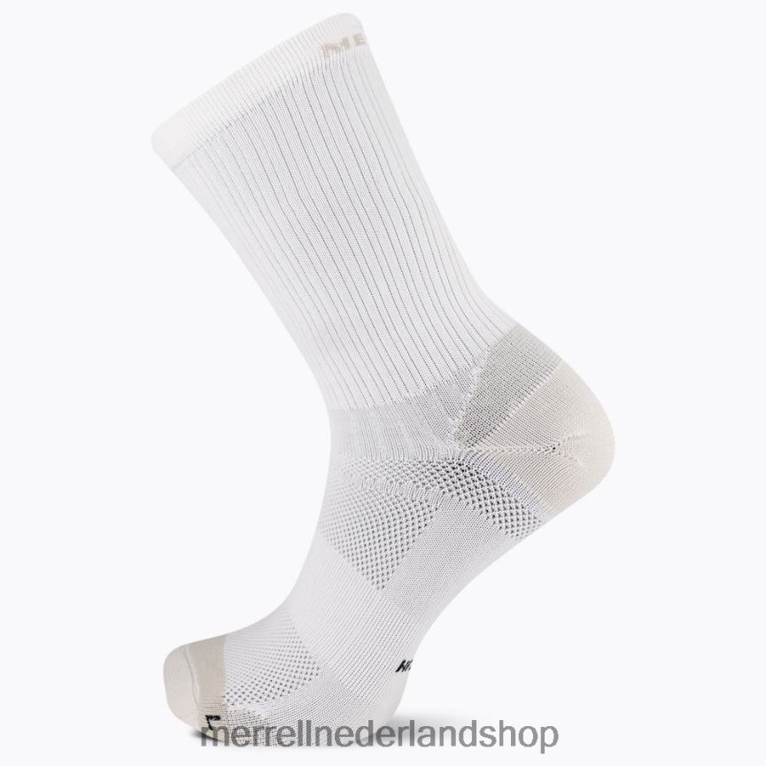 Merrell uniseks 4FFP6T471 trail runner lichte sok met ronde hals (jss27021-100) accessoires wit