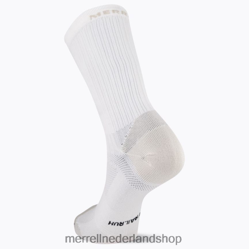 Merrell uniseks 4FFP6T471 trail runner lichte sok met ronde hals (jss27021-100) accessoires wit