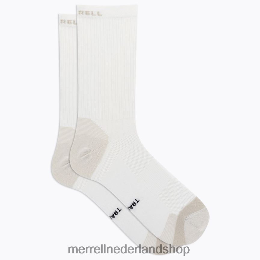 Merrell uniseks 4FFP6T471 trail runner lichte sok met ronde hals (jss27021-100) accessoires wit