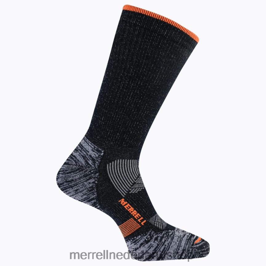 Merrell uniseks 4FFP6T485 thermische trailrun sok met ronde hals (jsf26899-010) accessoires zwart