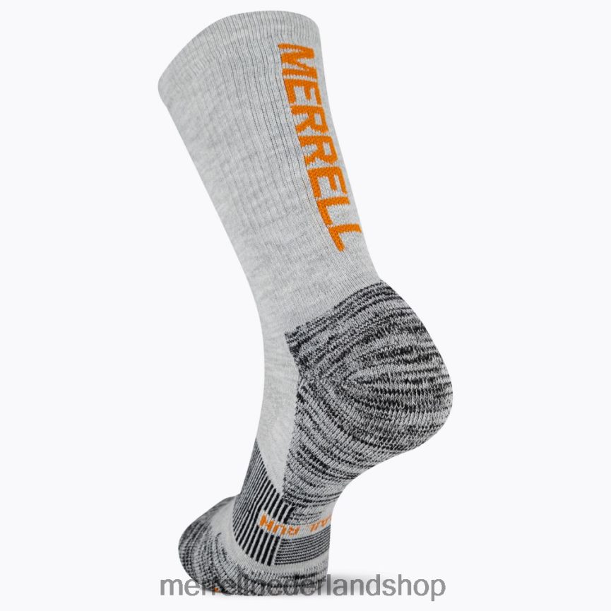 Merrell uniseks 4FFP6T486 thermische trailrun crew sok (jsf26899-020) accessoires grijze heide
