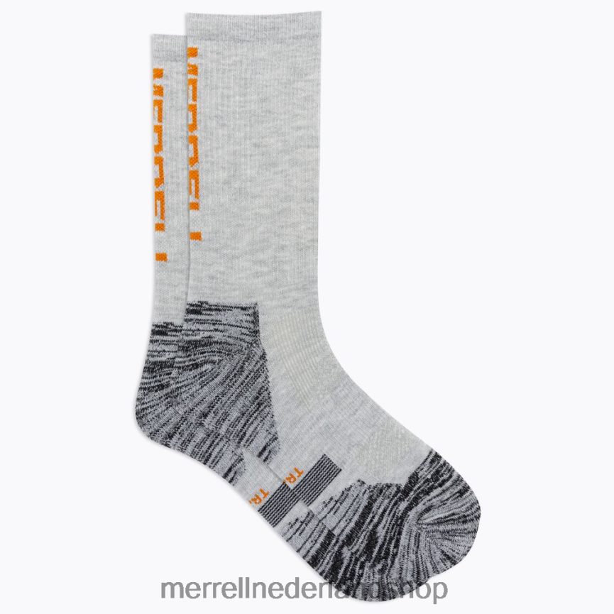 Merrell uniseks 4FFP6T486 thermische trailrun crew sok (jsf26899-020) accessoires grijze heide