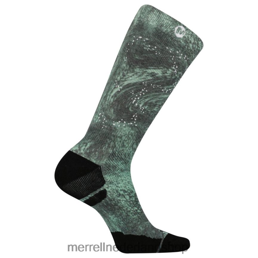 Merrell uniseks 4FFP6T520 reflecterende print performance crew sok (jsf26515-440) accessoires aquamarmer