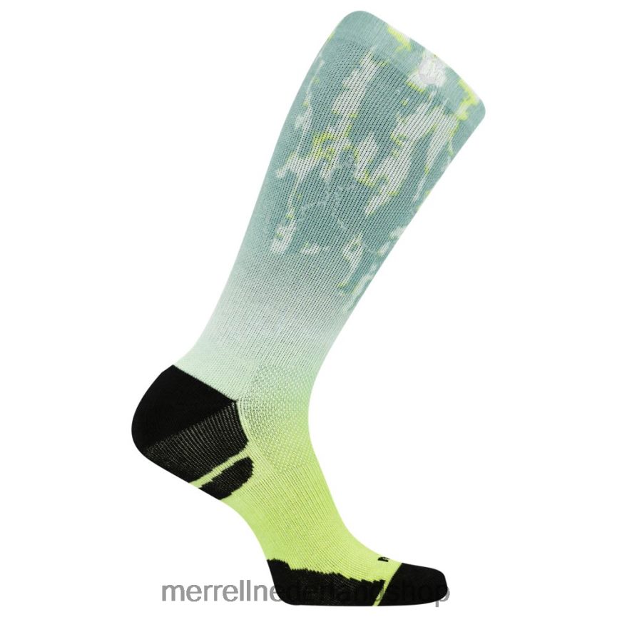 Merrell uniseks 4FFP6T521 reflecterende print performance crew sok (jsf26509-440) accessoires aqua ombre