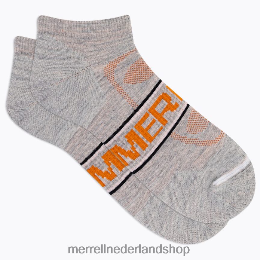 Merrell uniseks 4FFP6T522 gezoneerde laag uitgesneden wandelsok (jss27009-020) accessoires grijze heide