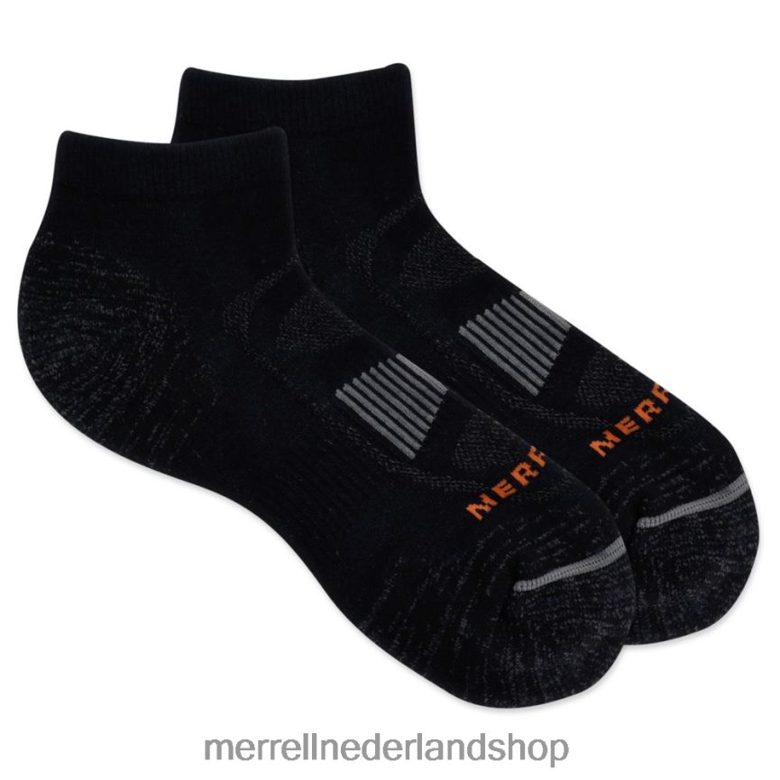Merrell uniseks 4FFP6T523 gezoneerde laag uitgesneden wandelsok (jsf25749-012) accessoires onyx