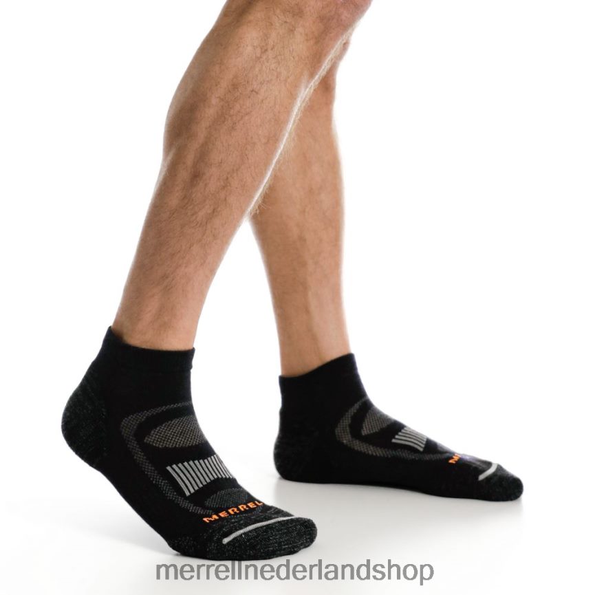 Merrell uniseks 4FFP6T523 gezoneerde laag uitgesneden wandelsok (jsf25749-012) accessoires onyx