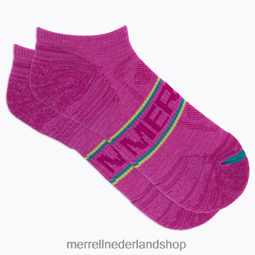 Merrell uniseks 4FFP6T526 gezoneerde laag uitgesneden wandelsok (jss27009-652) accessoires roze multi
