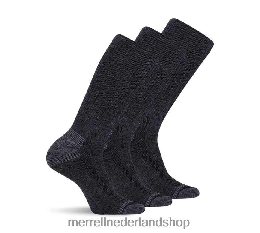 Merrell uniseks 4FFP6T771 wandelaar crew sok 3 pack (jsf24699-012) accessoires zwart