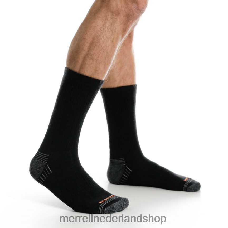 Merrell uniseks 4FFP6T771 wandelaar crew sok 3 pack (jsf24699-012) accessoires zwart