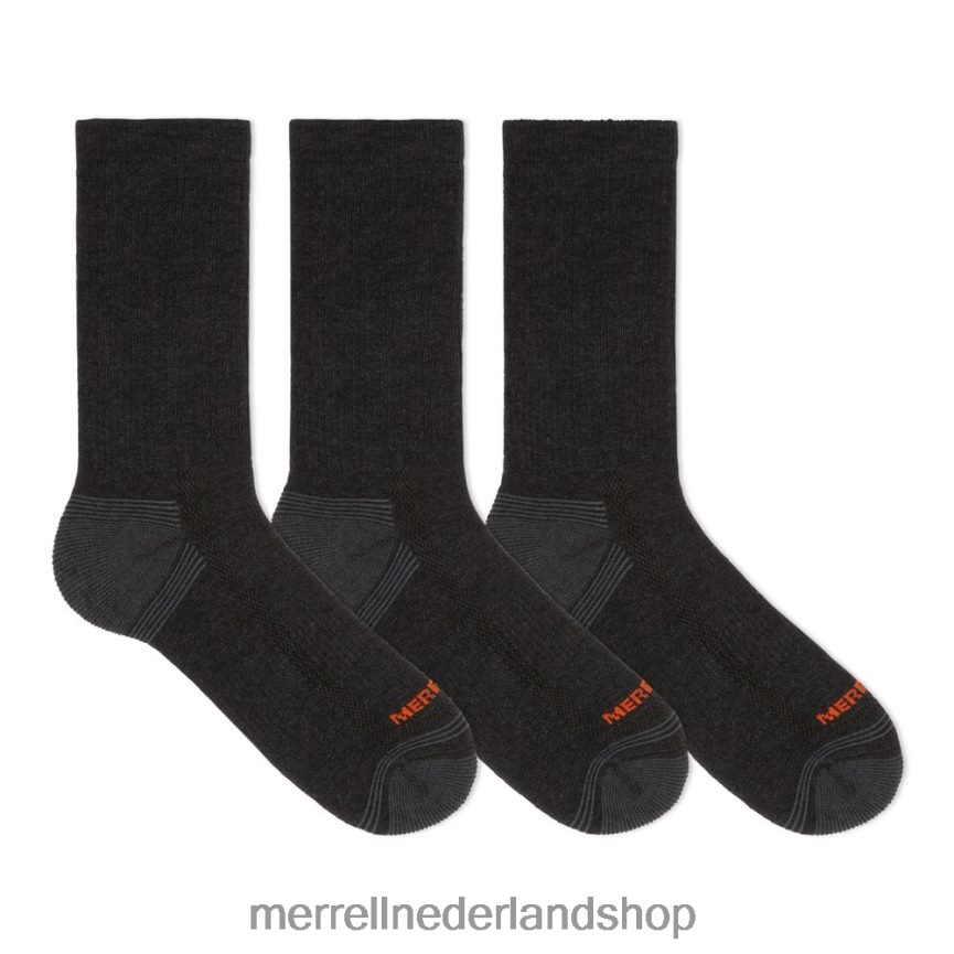 Merrell uniseks 4FFP6T771 wandelaar crew sok 3 pack (jsf24699-012) accessoires zwart