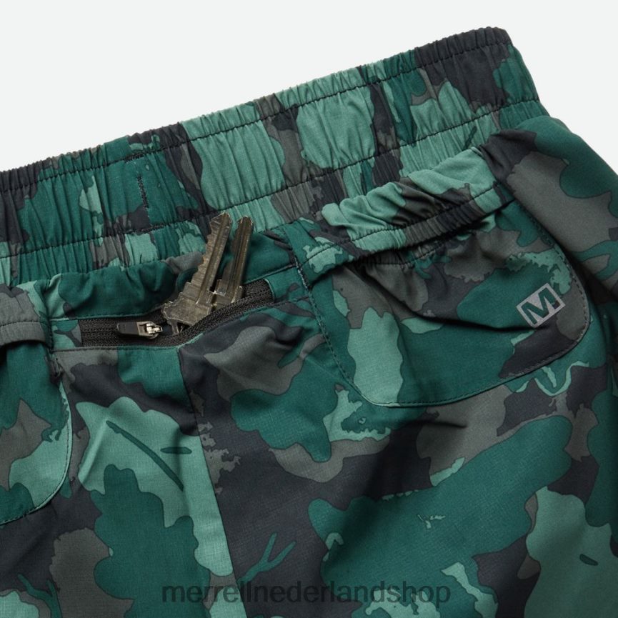 Merrell vrouwen 4FFP6T1119 kort trailrunning (jwf26561-330) kleren zee mos blad afdrukken
