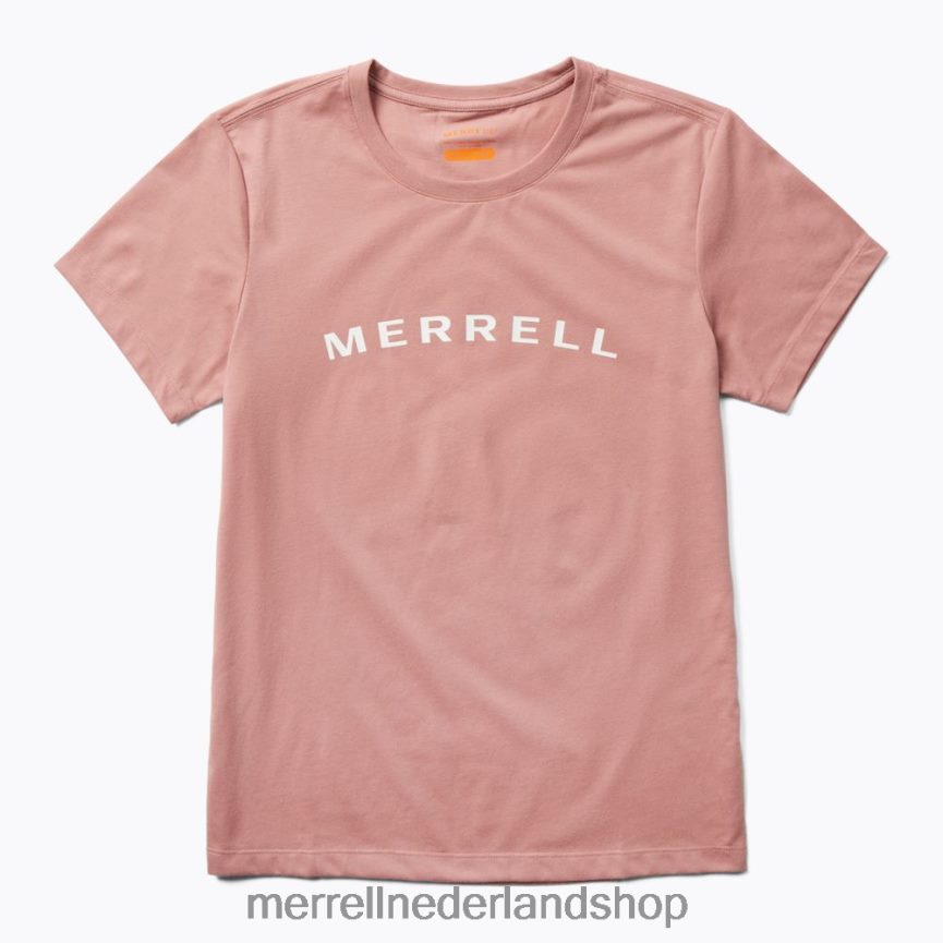 Merrell vrouwen 4FFP6T1301 wordmark T-shirt met korte mouwen (jws26368-627) kleren as roos