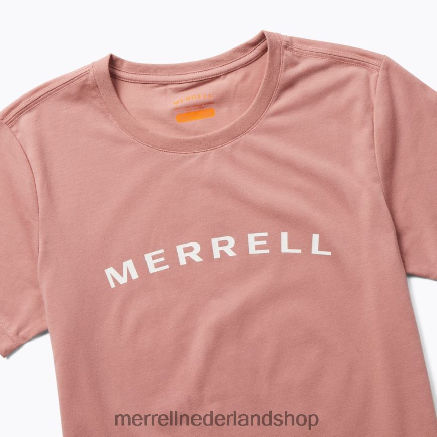 Merrell vrouwen 4FFP6T1301 wordmark T-shirt met korte mouwen (jws26368-627) kleren as roos