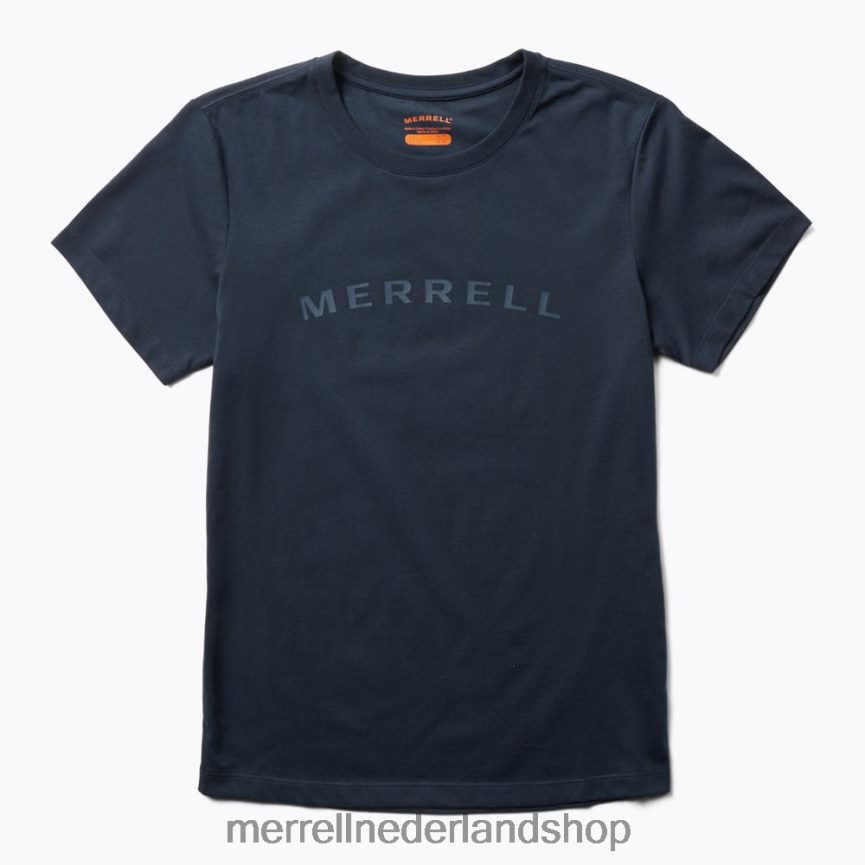 Merrell vrouwen 4FFP6T1302 wordmark T-shirt met korte mouwen (jws26368-353) kleren marine