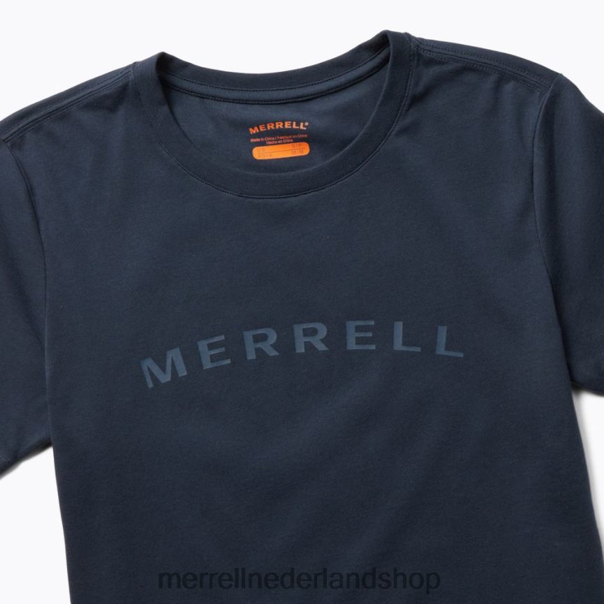 Merrell vrouwen 4FFP6T1302 wordmark T-shirt met korte mouwen (jws26368-353) kleren marine