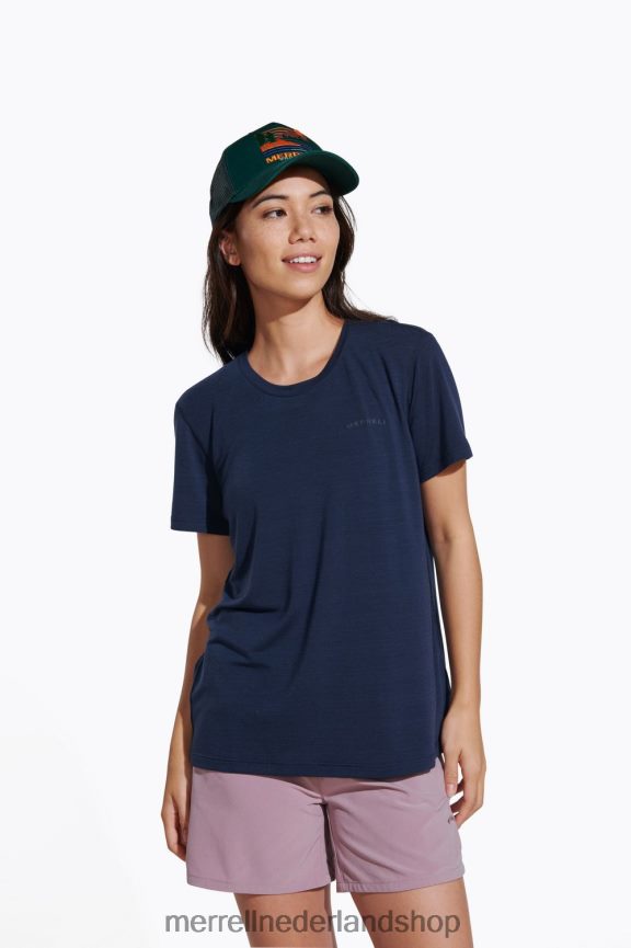 Merrell vrouwen 4FFP6T996 T-shirt voor dagelijks gebruik met tencel (jws26442-353) kleren marine