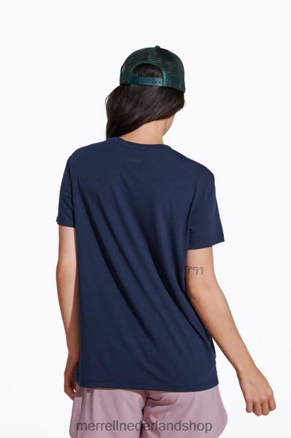 Merrell vrouwen 4FFP6T996 T-shirt voor dagelijks gebruik met tencel (jws26442-353) kleren marine
