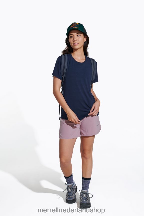 Merrell vrouwen 4FFP6T996 T-shirt voor dagelijks gebruik met tencel (jws26442-353) kleren marine